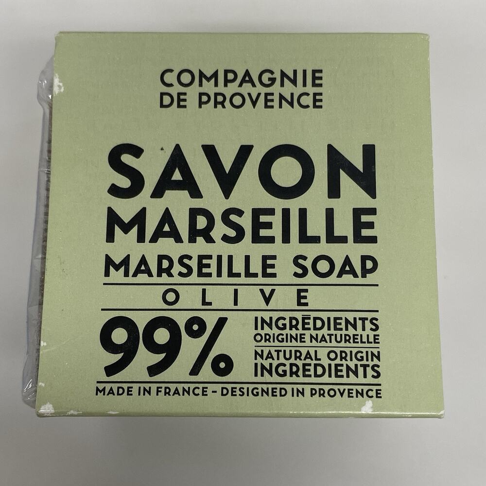 Compagnie de Provence Savon Marseille Palm Soap Cube OLIVE 14.11 Oz France